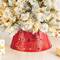 Glitzhome&#xAE; Red 22&#x22; LED Merry Christmas Cutout Metal Tree Collar